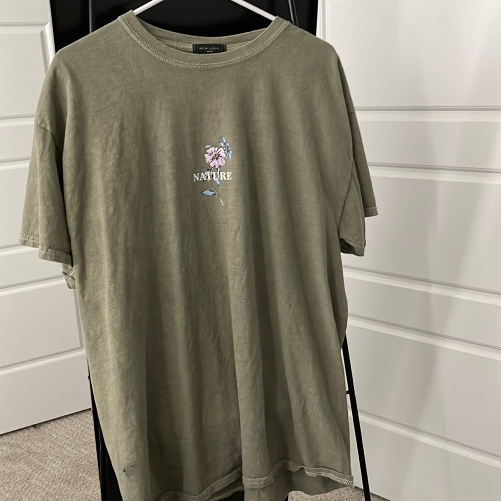 Oversized T-shirt very comfy and easy to style.